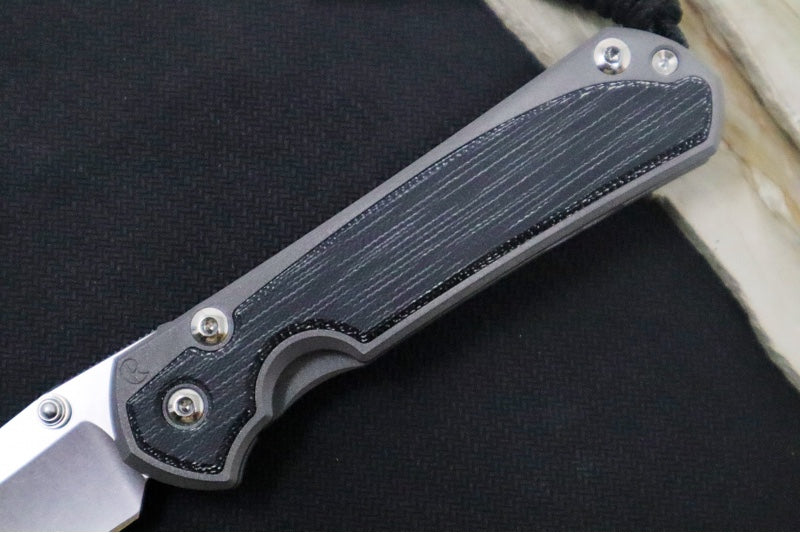 Chris Reeve Knives Small Sebenza 31 - Tanto / Black Canvas Micarta Inlay / CPM-Magnacut Steel S31-1228 - Northwest Knives