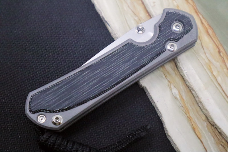 Chris Reeve Knives Small Sebenza 31 - Tanto / Black Canvas Micarta Inlay / CPM-Magnacut Steel S31-1228