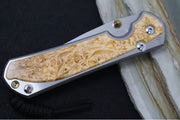 Chris Reeve Large Sebenza 31 - Polished Drop Point Blade / Box Elder Inlay / CPM-Magnacut L31-1628 (A2) - Northwest Knives