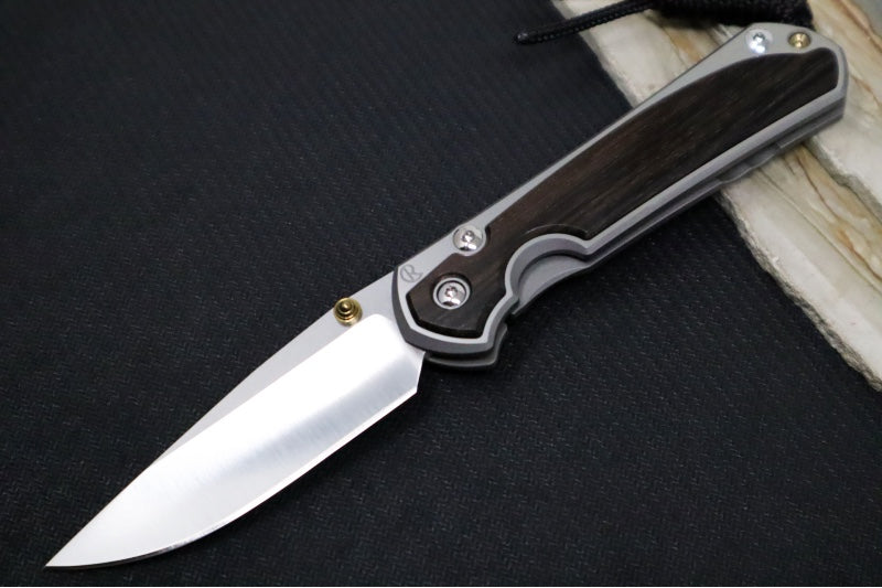 Chris Reeve Knives Small Sebenza 31 - CPM-Magnacut Steel / Polished Drop Point / Macassar Ebony Inlay (A3) S31-1636