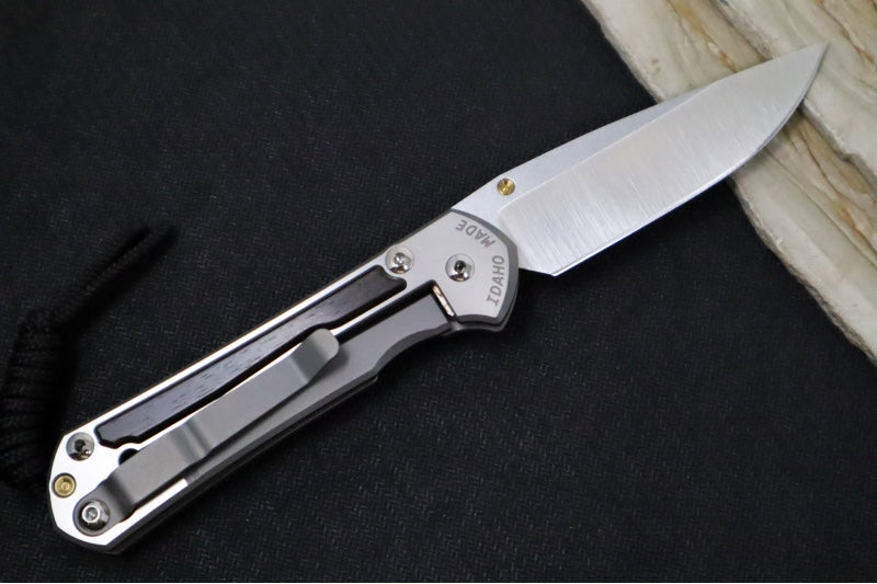 Chris Reeve Knives Small Sebenza 31 - CPM-Magnacut Steel / Polished Drop Point / Macassar Ebony Inlay (A3) S31-1636 - Northwest Knives
