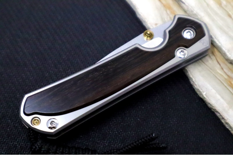 Chris Reeve Knives Small Sebenza 31 - CPM-Magnacut Steel / Polished Drop Point / Macassar Ebony Inlay (A3) S31-1636