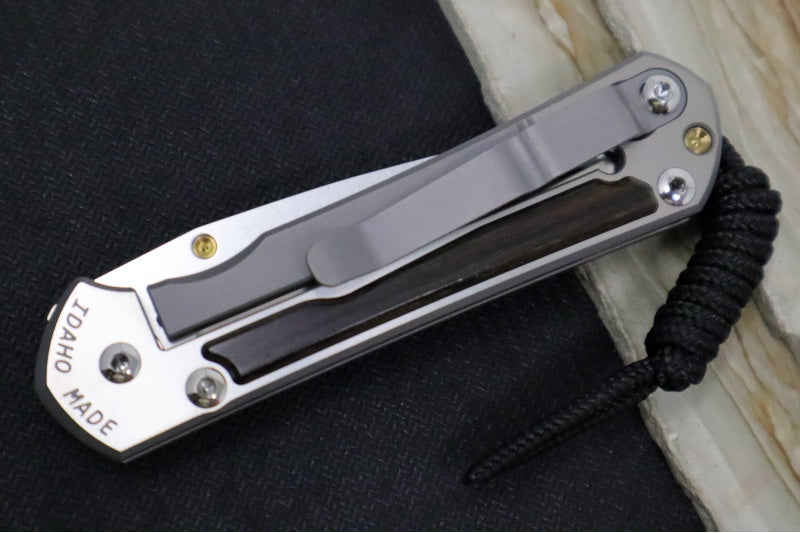 Chris Reeve Knives Small Sebenza 31 - CPM-Magnacut Steel / Polished Drop Point / Macassar Ebony Inlay (A3) S31-1636 - Northwest Knives