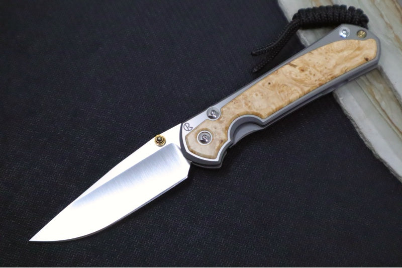 Chris Reeve Knives Small Sebenza 31 - CPM-Magnacut Steel / Polished Drop Point / Box Elder Inlay (A4) S31-1628
