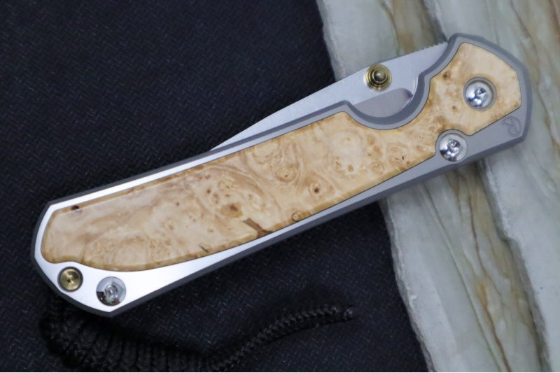 Chris Reeve Knives Small Sebenza 31 - CPM-Magnacut Steel / Polished Drop Point / Box Elder Inlay (A4) S31-1628