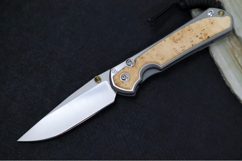 Chris Reeve Knives Small Sebenza 31 - CPM-Magnacut Steel / Polished Drop Point / Box Elder Inlay (A3) S31-1628