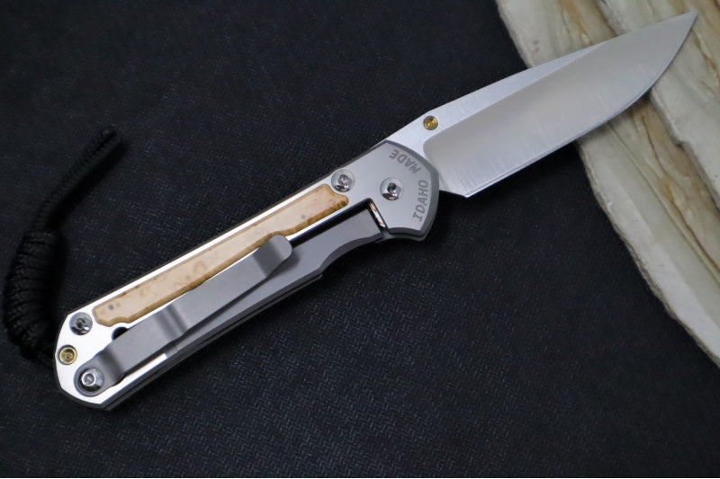 Chris Reeve Knives Small Sebenza 31 - CPM-Magnacut Steel / Polished Drop Point / Box Elder Inlay (A3) S31-1628