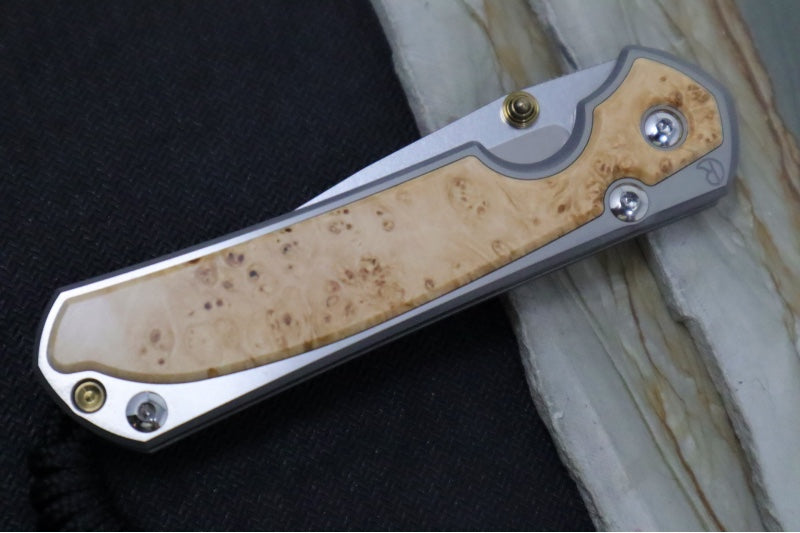 Chris Reeve Knives Small Sebenza 31 - CPM-Magnacut Steel / Polished Drop Point / Box Elder Inlay (A3) S31-1628