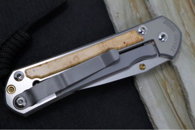 Chris Reeve Knives Small Sebenza 31 - CPM-Magnacut Steel / Polished Drop Point / Box Elder Inlay (A3) S31-1628