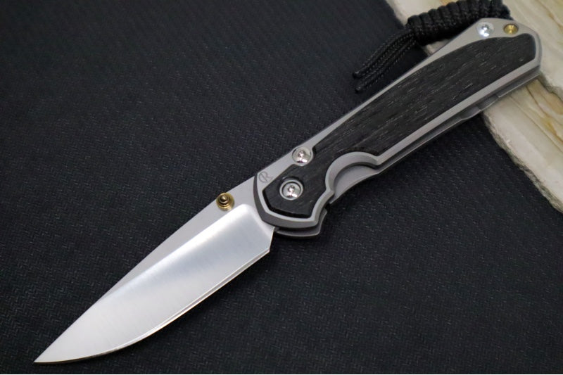Chris Reeve Knives Small Sebenza 31 Polished - Drop Point Blade in CPM-Magnacut / Bog Oak Inlay (A5) S31-1620 - Northwest Knives