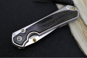 Chris Reeve Knives Small Sebenza 31 Polished - Drop Point Blade in CPM-Magnacut / Bog Oak Inlay (A1) S31-1620 - Northwest Knives