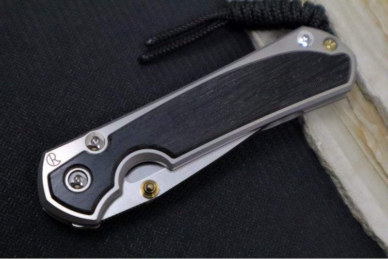 Chris Reeve Knives Small Sebenza 31 Polished - Drop Point Blade in CPM-Magnacut / Bog Oak Inlay (A6) S31-1620