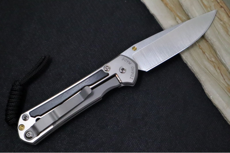 Chris Reeve Knives Small Sebenza 31 Polished - Drop Point Blade in CPM-Magnacut / Bog Oak Inlay (A2) S31-1620