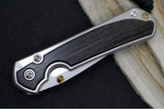 Chris Reeve Knives Small Sebenza 31 Polished - Drop Point Blade in CPM-Magnacut / Bog Oak Inlay (A3) S31-1620 - Northwest Knives