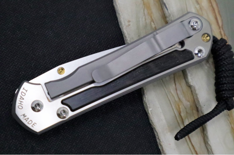Chris Reeve Knives Small Sebenza 31 Polished - Drop Point Blade in CPM-Magnacut / Bog Oak Inlay (A3) S31-1620 - Northwest Knives