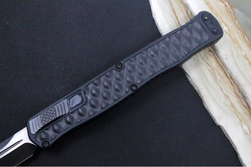 Heretic Knives Cleric II OTF - Black DLC Finish / Tanto Blade / Black Anodized Handle & Black DLC Stainless Steel Inlay / CPM-Magnacut Steel H019-6A-T