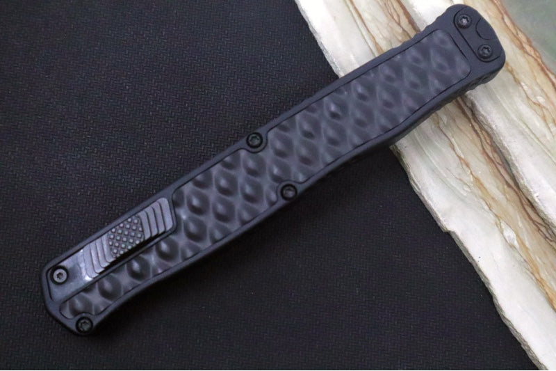 Heretic Knives Cleric II OTF - Black DLC Finish / Tanto Blade / Black Anodized Handle & Black DLC Stainless Steel Inlay / CPM-Magnacut Steel H019-6A-T