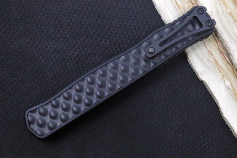 Heretic Knives Cleric II OTF - Black DLC Finish / Tanto Blade / Black Anodized Handle & Black DLC Stainless Steel Inlay / CPM-Magnacut Steel H019-6A-T - Northwest Knives