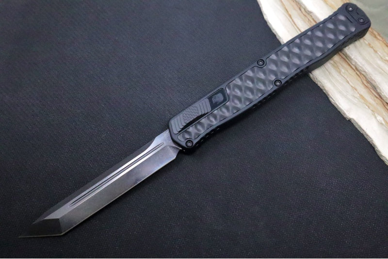 Heretic Knives Cleric II OTF - Black DLC Finish / Tanto Blade / Black Anodized Handle & Black DLC Stainless Steel Inlay / CPM-Magnacut Steel H019-6A-T