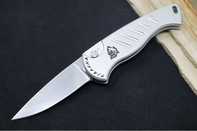 Piranha Knives "Fingerling" - 154CM Blade / Silver Aluminum Handle