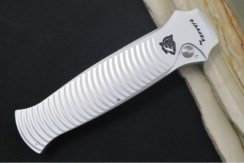 Piranha Knives "Bodyguard" - S30V Stonewash Blade / Silver Aluminum Handle