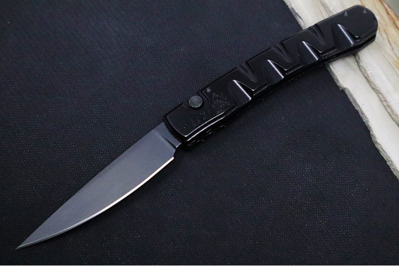 Piranha Knives "Virus" - Black CPM-S30V Blade / Black Aluminum Handle - Northwest Knives