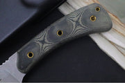 Tops Pasayten Fixed Blade - 154CM Steel/ Clip Point Blade / Black Linen Micarta Handle / Kydex Sheath P001 - Northwest Knives