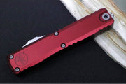 Microtech Ultratech Gen IV OTF - Stonewash Finish / Drop Point Blade / Merlot Anodized Aluminum Handle 11214-10MR - Northwest Knives
