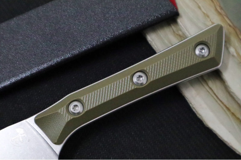 Microtech Utility Knife - M390MK Steel / Stonewashed Finish / OD Green G-10 Handle 3400-10OD
