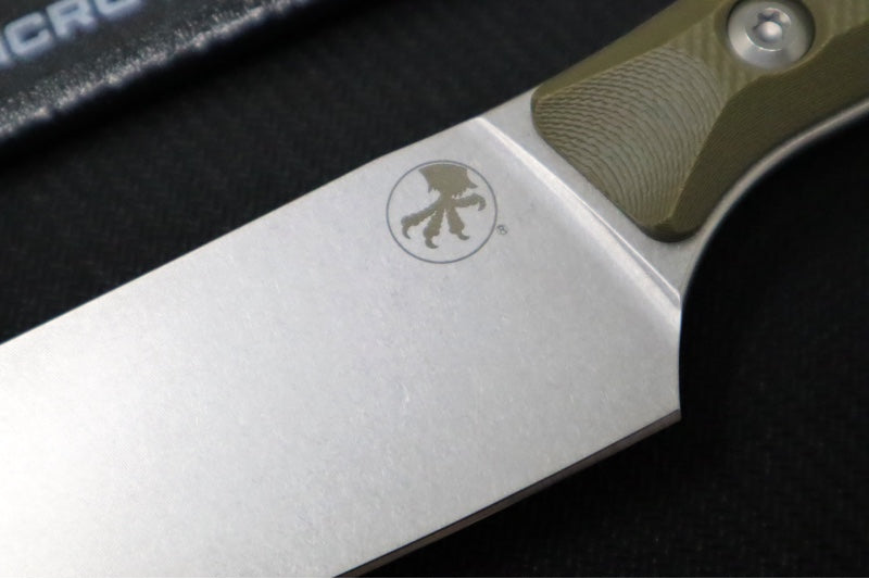 Microtech Utility Knife - M390MK Steel / Stonewashed Finish / OD Green G-10 Handle 3400-10OD