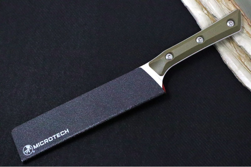 Microtech Utility Knife - M390MK Steel / Stonewashed Finish / OD Green G-10 Handle 3400-10OD