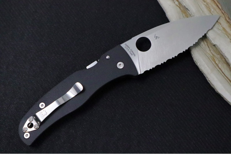 Spyderco Bodacious - Black G-10 Handle / CPM-S30V Steel / Spyderedge Satin Drop Point Blade C263GS - Northwest Knives