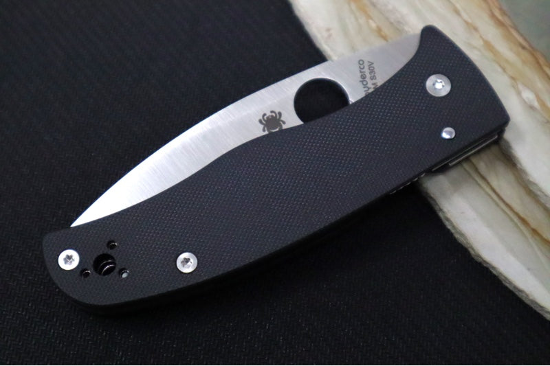 Spyderco Bodacious - Black G-10 Handle / CPM-S30V Steel / Spyderedge Satin Drop Point Blade C263GS