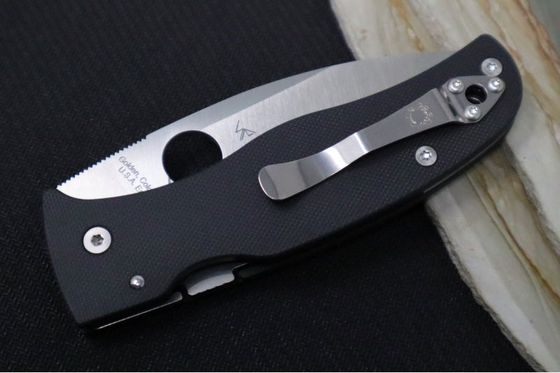 Spyderco Bodacious - Black G-10 Handle / CPM-S30V Steel / Spyderedge Satin Drop Point Blade C263GS - Northwest Knives