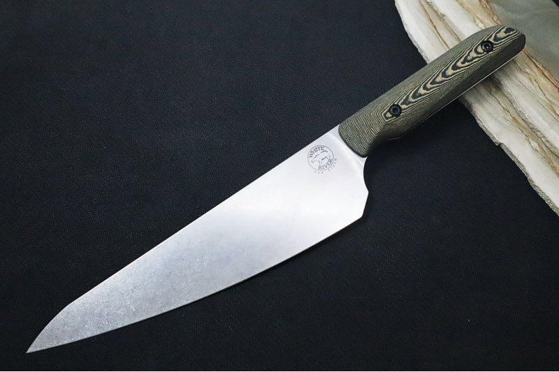 White River Liong Mah Kitchen Knives 2 Pc Set - Maple & Black Richlite Handle - CPM-S35VN Blade Steel - Made in the USA - Northwest Knives