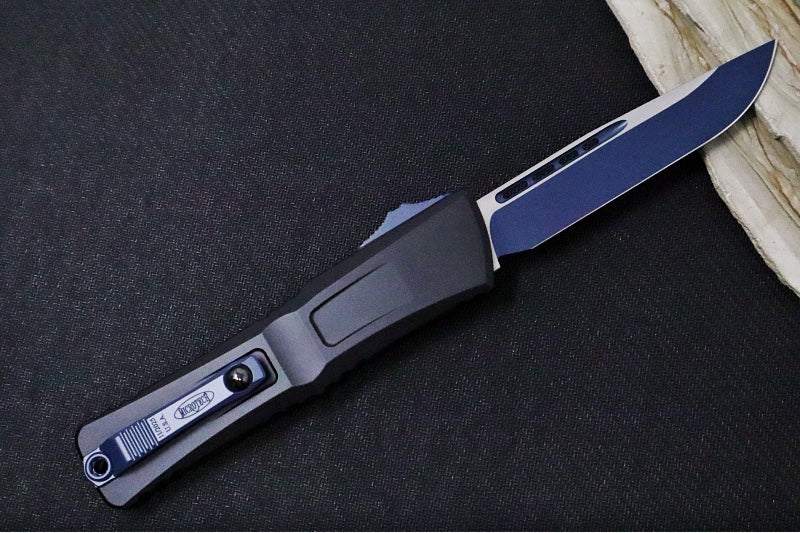 Microtech Combat Troodon OTF Gen III - Navy Coated Finish / Drop Point Blade / Black Anodized Aluminum Handle with Navy Accents 1143-1NASK