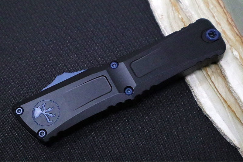 Microtech Combat Troodon OTF Gen III - Navy Coated Finish / Drop Point Blade / Black Anodized Aluminum Handle with Navy Accents 1143-1NASK