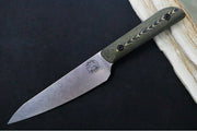 White River Liong Mah Kitchen Knives 2 Pc Set - Maple & Black Richlite Handle - CPM-S35VN Blade Steel - Made in the USA - Northwest Knives