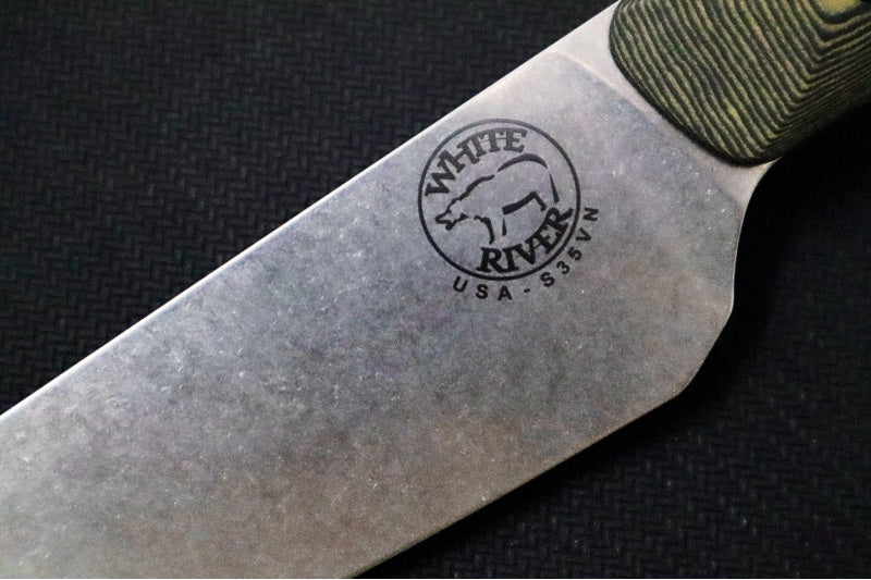 White River Liong Mah Kitchen Knives 2 Pc Set - Maple & Black Richlite Handle - CPM-S35VN Blade Steel - Made in the USA - Northwest Knives