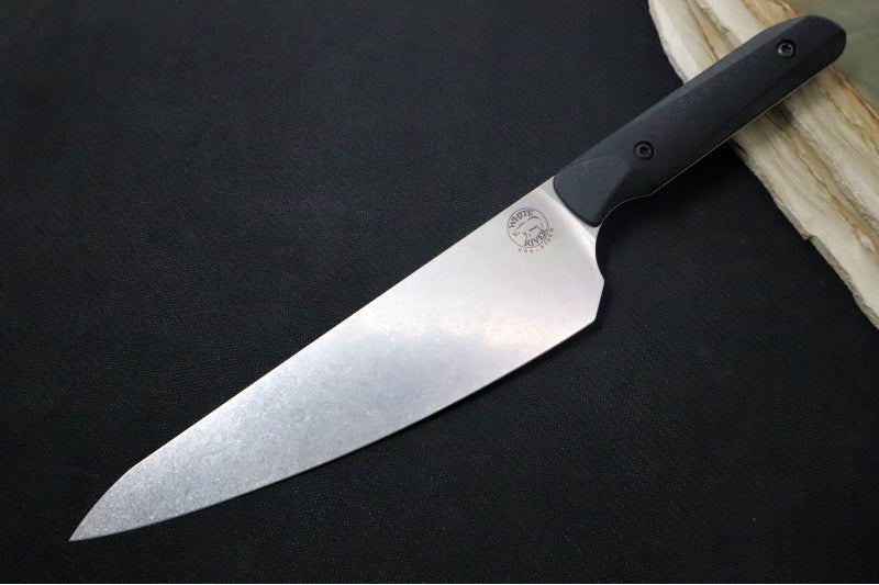 White River Liong Mah Kitchen Knives 2 Pc Set - Black G-10 Handle - CPM-S35VN Blade Steel - Made in the USA - Northwest Knives