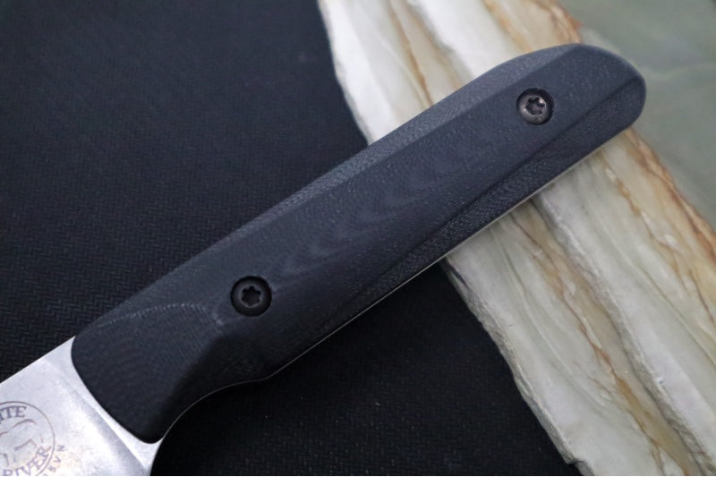 White River Liong Mah Kitchen Knives 2 Pc Set - Black G-10 Handle - CPM-S35VN Blade Steel - Made in the USA