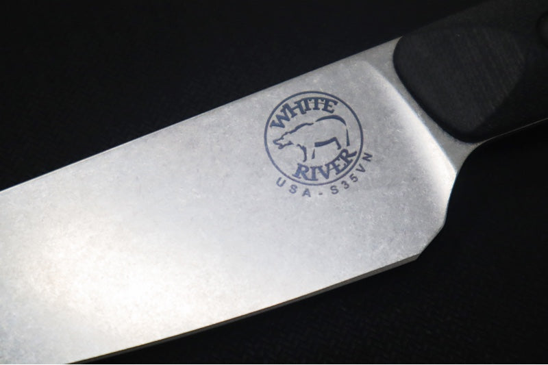 White River Liong Mah Kitchen Knives 2 Pc Set - Black G-10 Handle - CPM-S35VN Blade Steel - Made in the USA - Northwest Knives