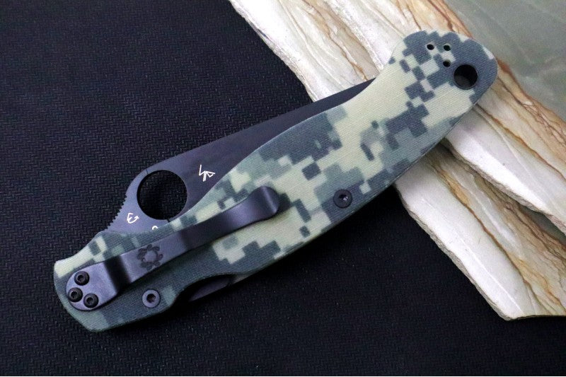 Spyderco Military 2 - CPM-S30V Steel / Black Blade / Camo G-10 Handle C36GPCMOBK2 - Northwest Knives