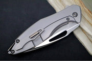 Koenig Arius - Standard With Black Carbon Fiber - Stonewashed Blade with Polished Flats - Black DLC Hardware & Spacer (Gen 4) - Northwest Knives