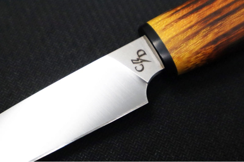 Corey Dunlap Custom Knives - Inazuma 3.5" Paring Knife - Western Styled Charred Osage Handle ZC00062591