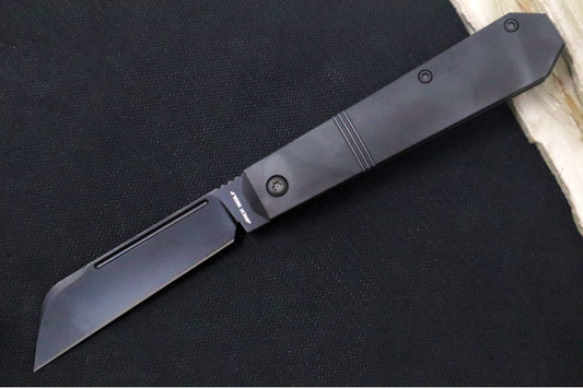 Jack Wolf Knives After Hours Jack Front Flipper - DLC Titanium Handle / Bead Blasted Titanium Frame & Bolsters / CPM-S90V Steel