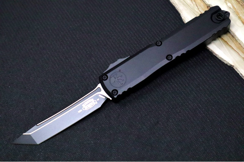 Microtech Ultratech Gen IV OTF - Black Finish / Tanto Blade / Black Anodized Aluminum Handle 11234-1T