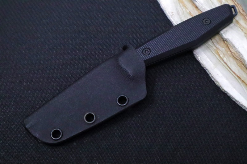 Boker Daily Knives AK1 - Textured Black G-10 Handle / RWL-34 Blade / Black Reverse Tanto 130502