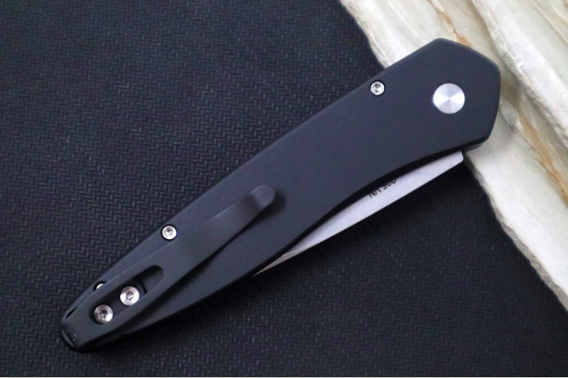 Pro Tech Newport Auto - Black Handle - S35VN Stonewash Blade