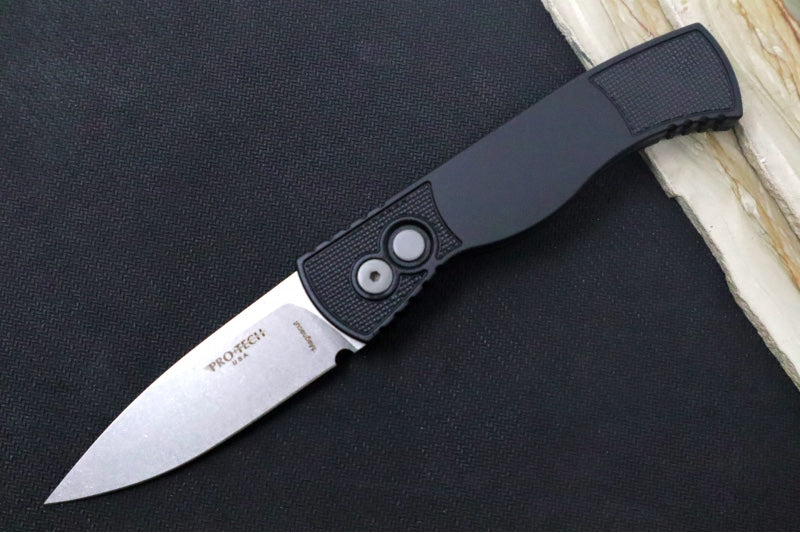 Pro Tech Tactical Response 2 Auto - Black Handle / Textured Corners / Stonewash Blade / CPM-Magnacut Steel TR201